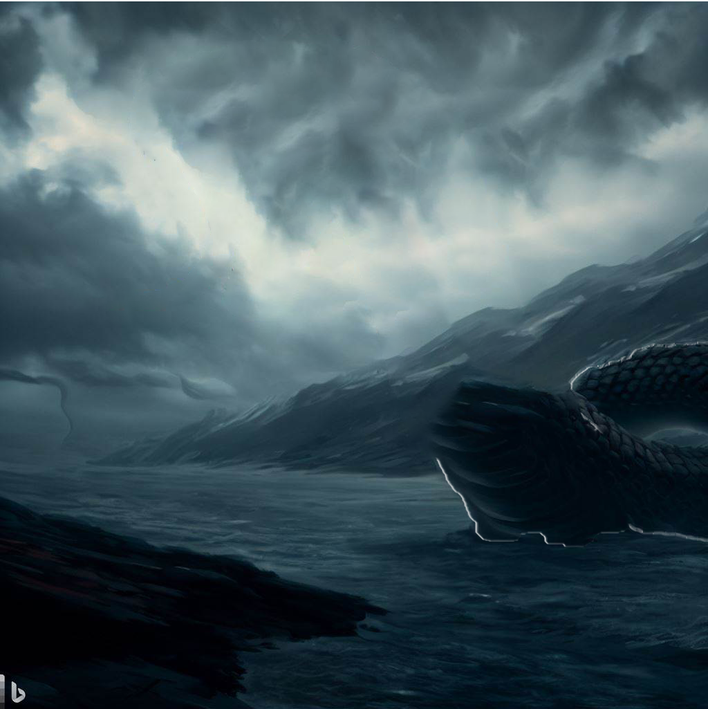 the serpent of the Valhala in Norse mythology