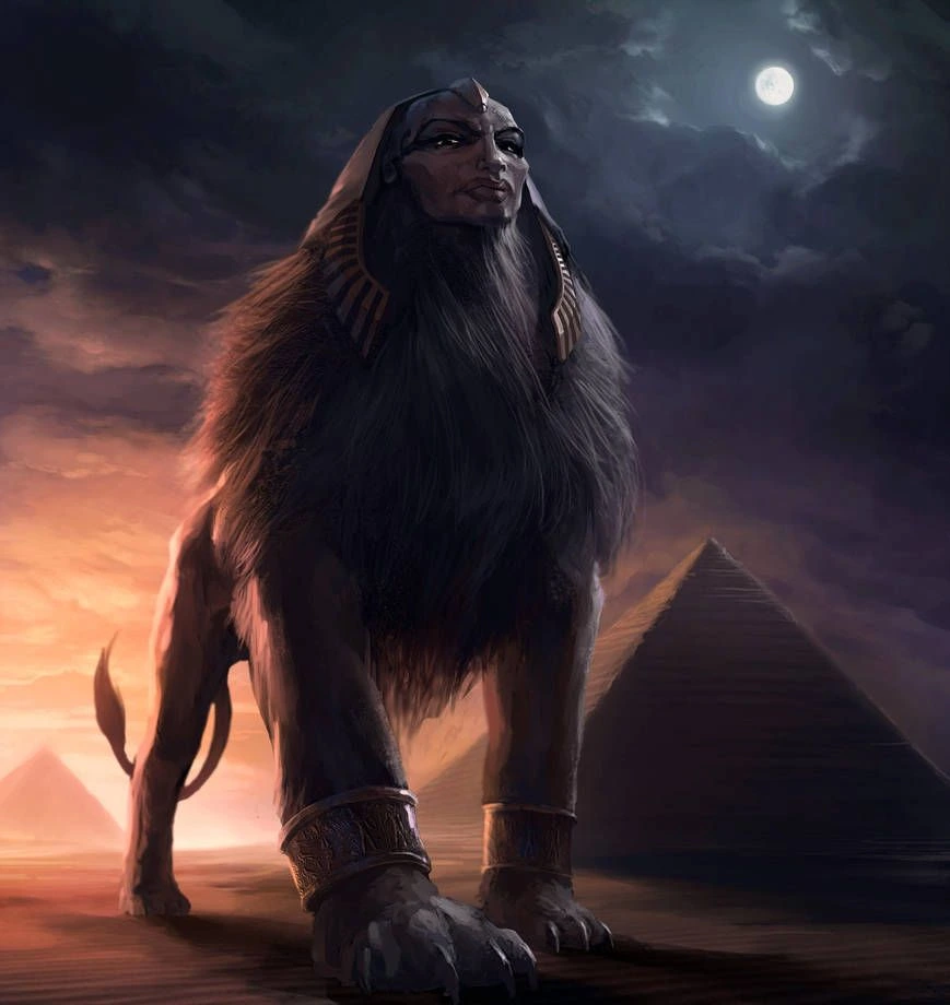 the Egyptian mythical creature the Sphinx