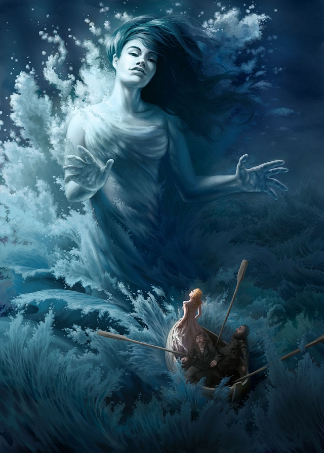 Goddess of the water and sea Norse mythology