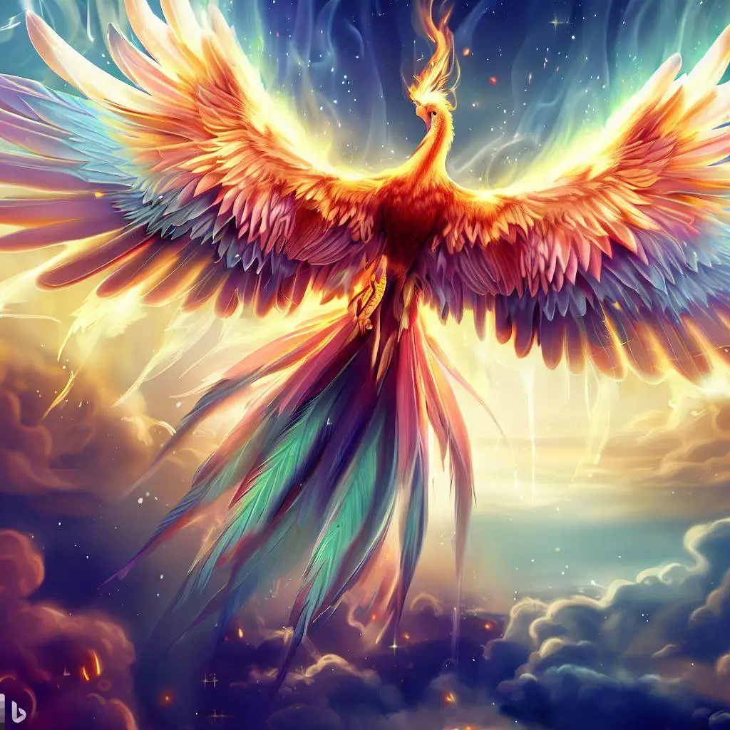 Greek mythology creature Phoenix Firebird