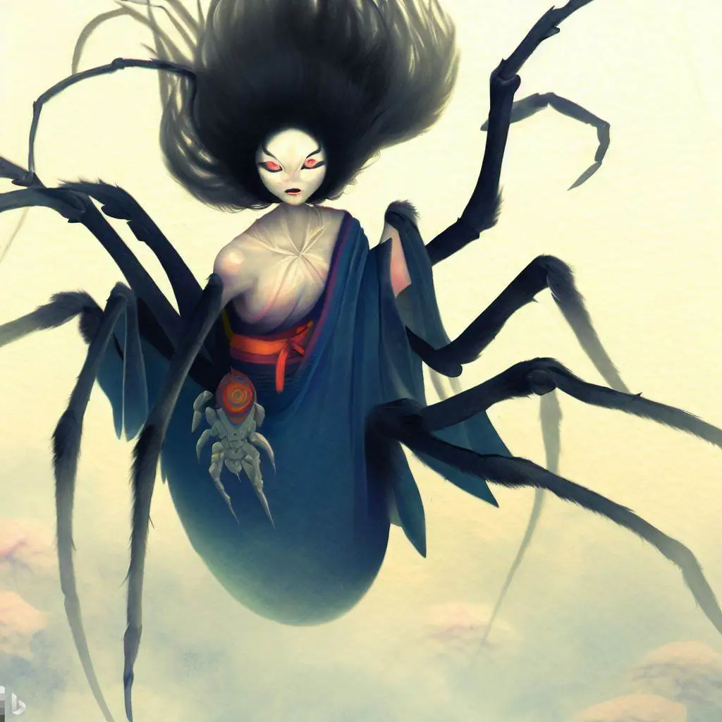 jorogumo scary Japanese mythical monster