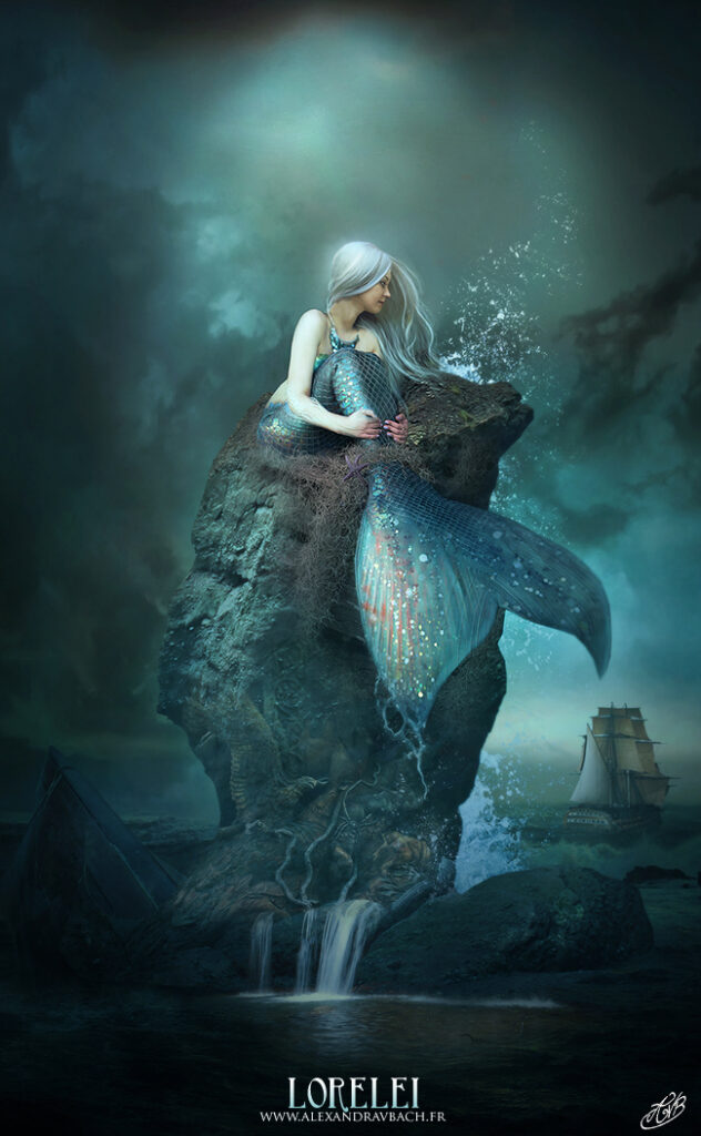 mermaid on a rock