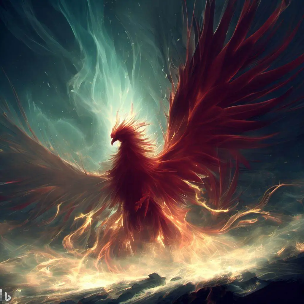 The mythical creature of the phoenix