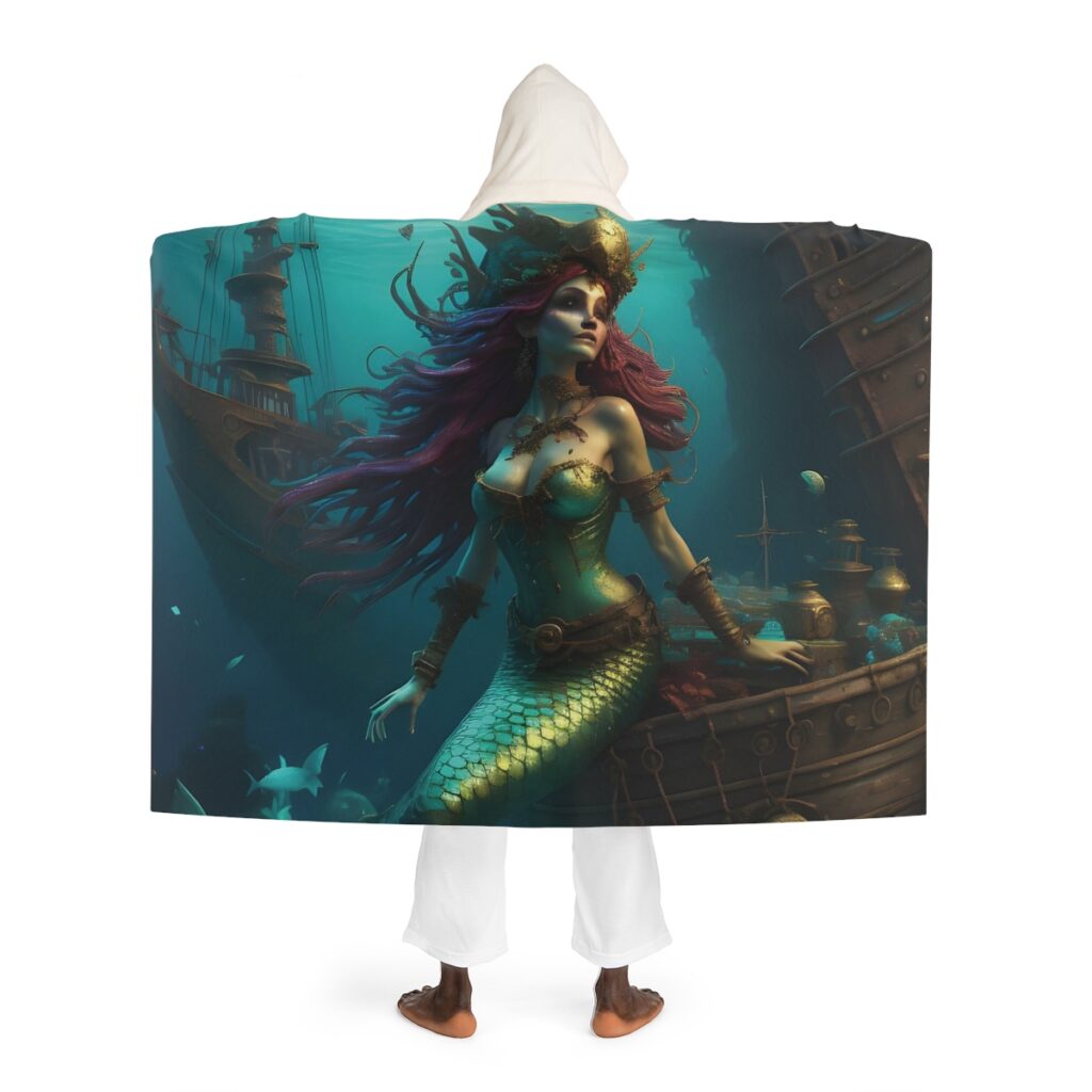 Hooded Pirate Mermaid Blanket