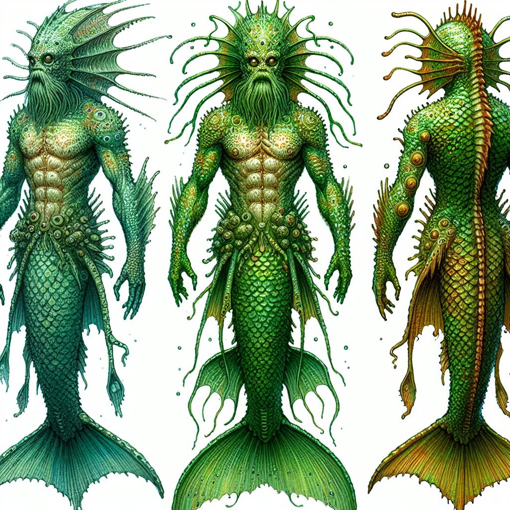 Siyokoy in Philippines mythology sea monster like a mermaid with green scales