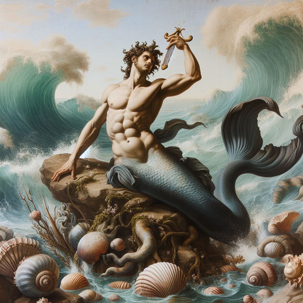 merman art showing merman mythology in classics