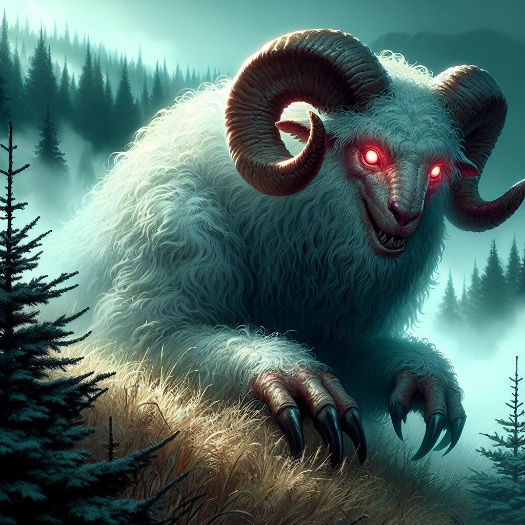 The Sheepsquatch monster sheep-like cryptid from West Virginia folklore